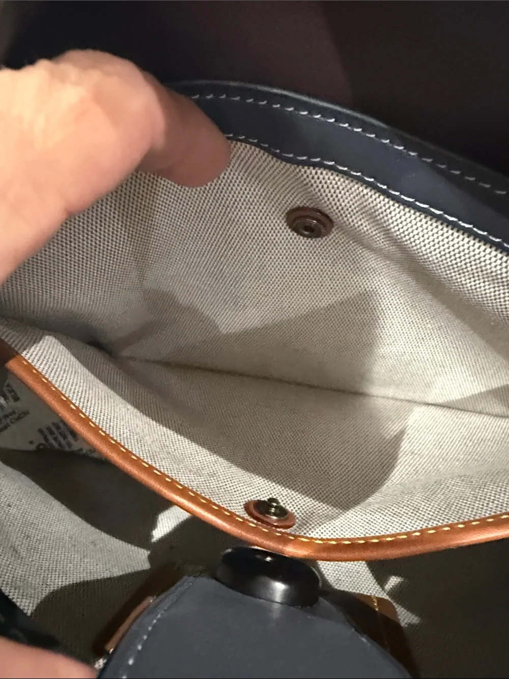 Coach Page 27 Blue Pebbled Leather Shoulder Bag